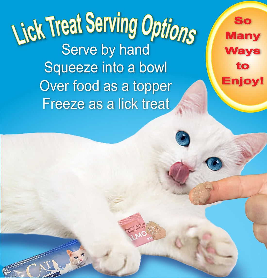 Scoochie Pet Cat Lick Treats, Chicken Salmon & Beef, 0.5oz, 12 Pack