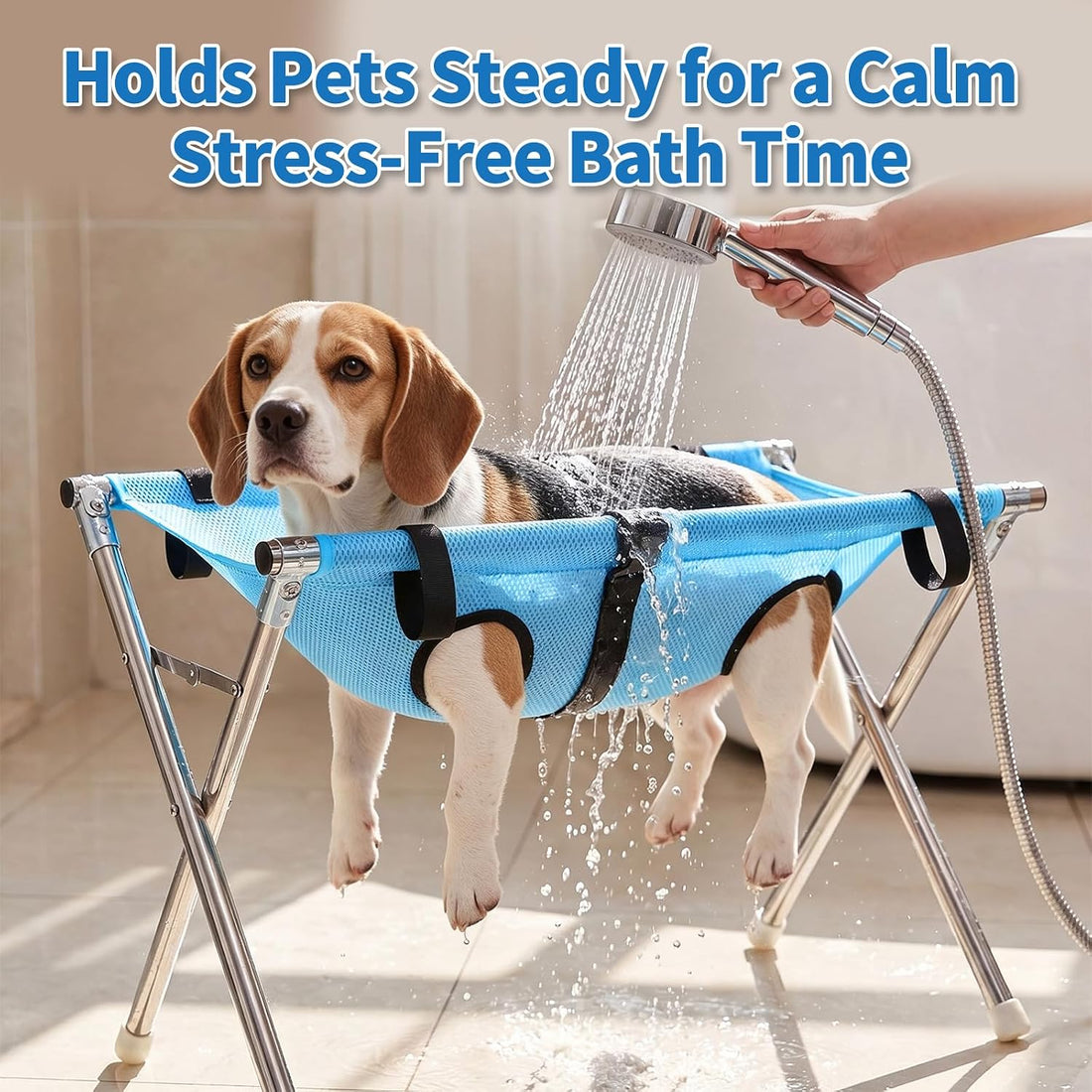 Foldable Pet Grooming Bath Stand for Dogs & Cats