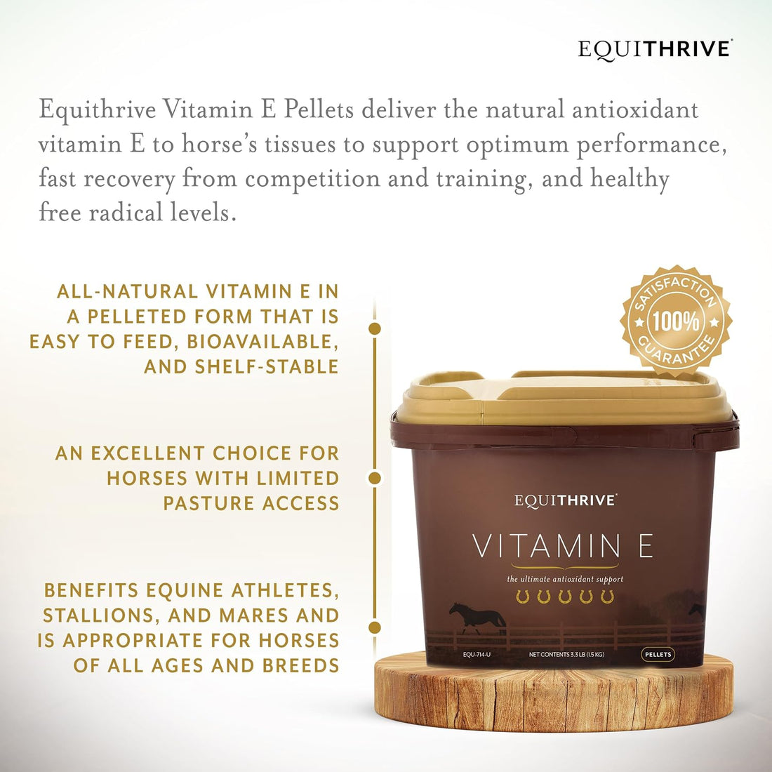 Equithrive Natural Vitamin E Pellets Horse Supplement