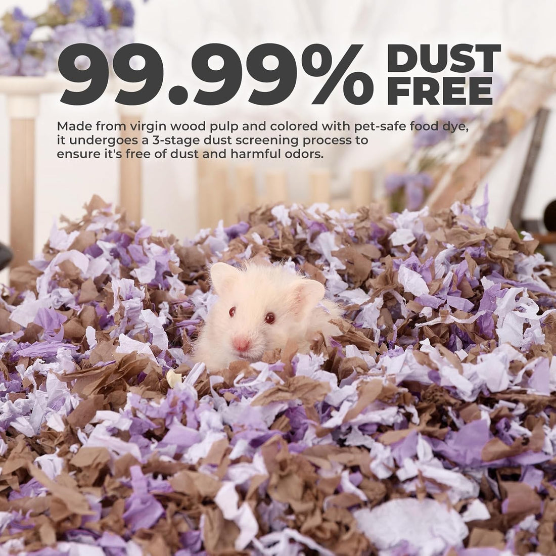 Hamster Bedding 50L Guinea Pig Paper Bedding Odor Control 99%