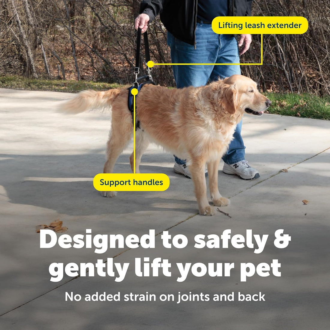 PetSafe Solvit Pet Lifting Aid for Rear Portion, Large, Black (62365)