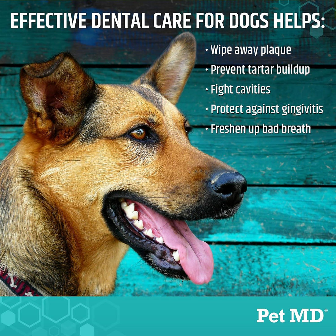 Pet MD Pet Dental Finger Wipes for Dogs