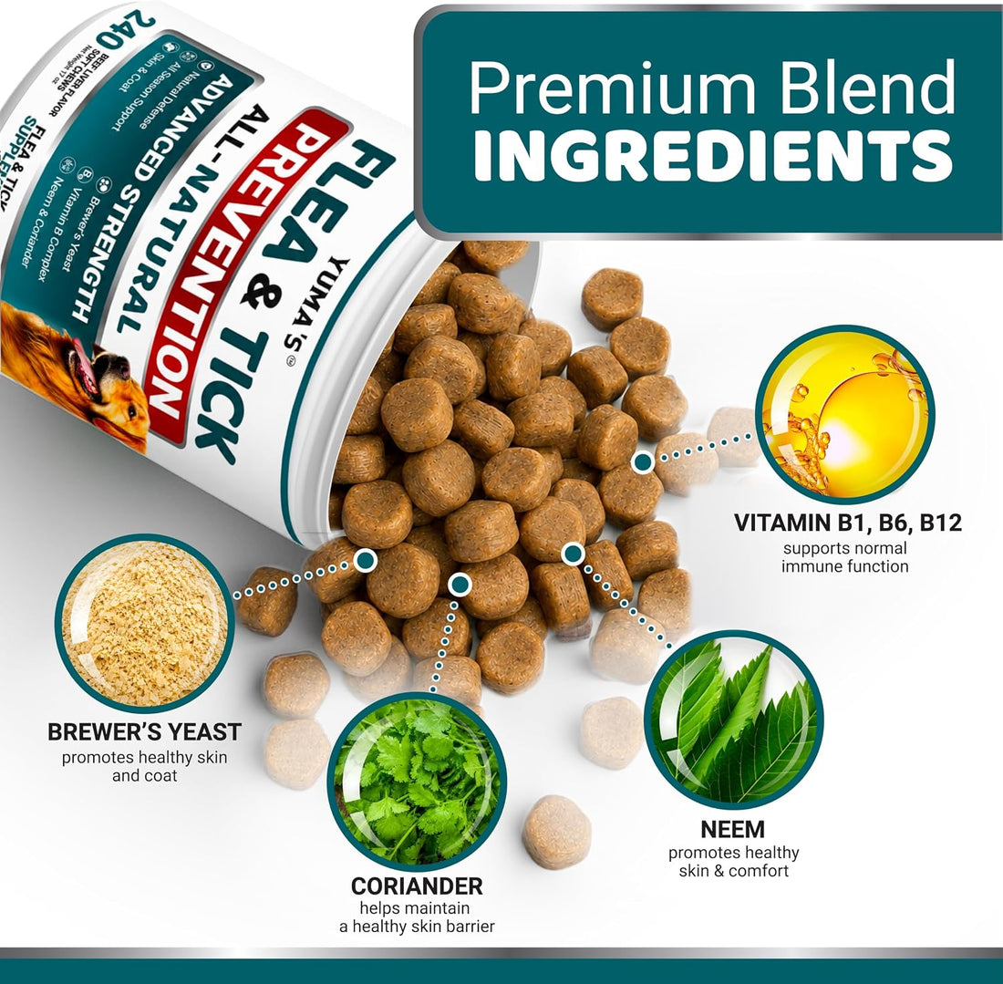 Chewable Flea and Tick Prevention for Dogs - 240 Chews