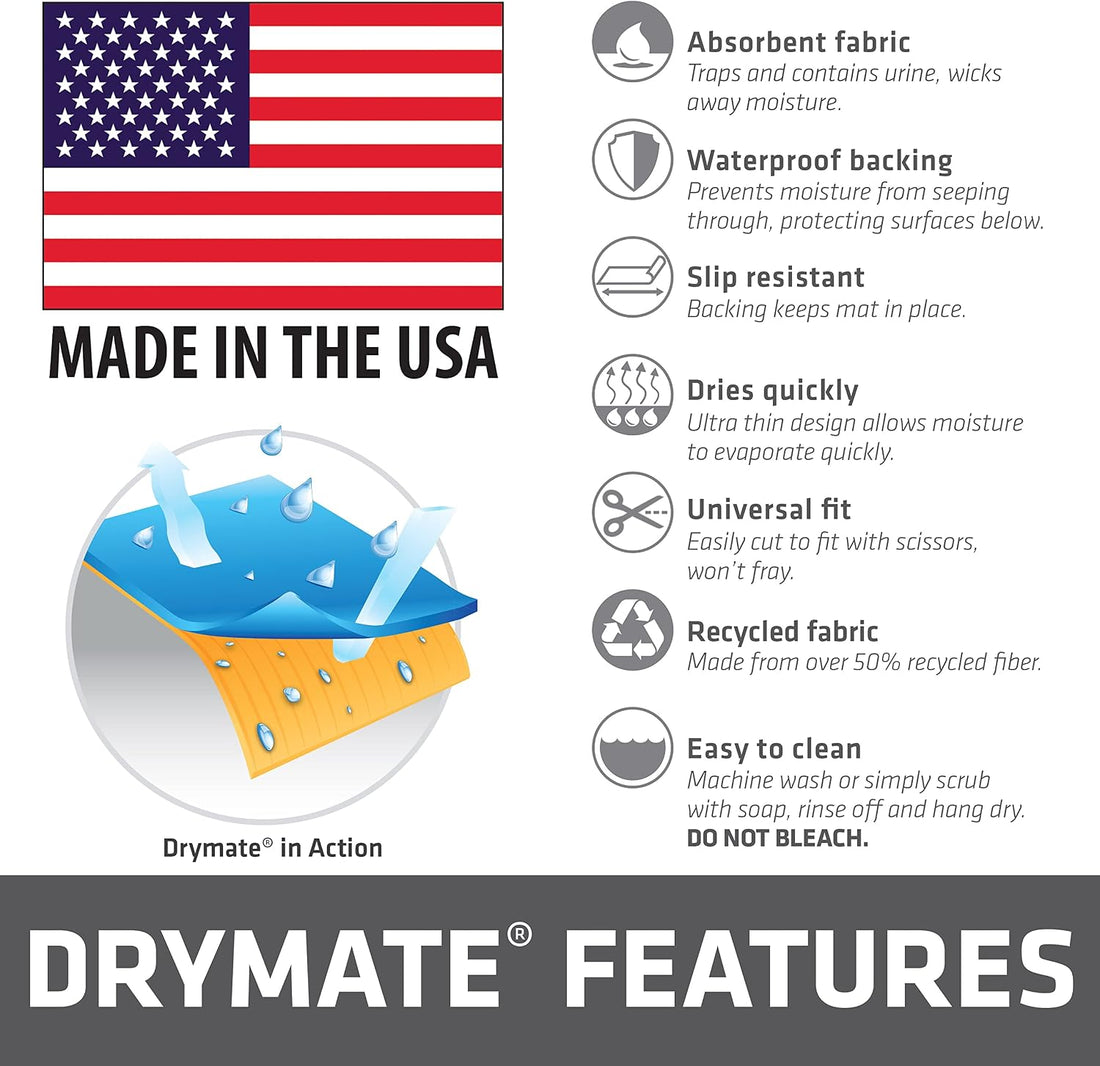Drymate Dog Crate Mat Liner, Absorbent, Waterproof, Non-Slip