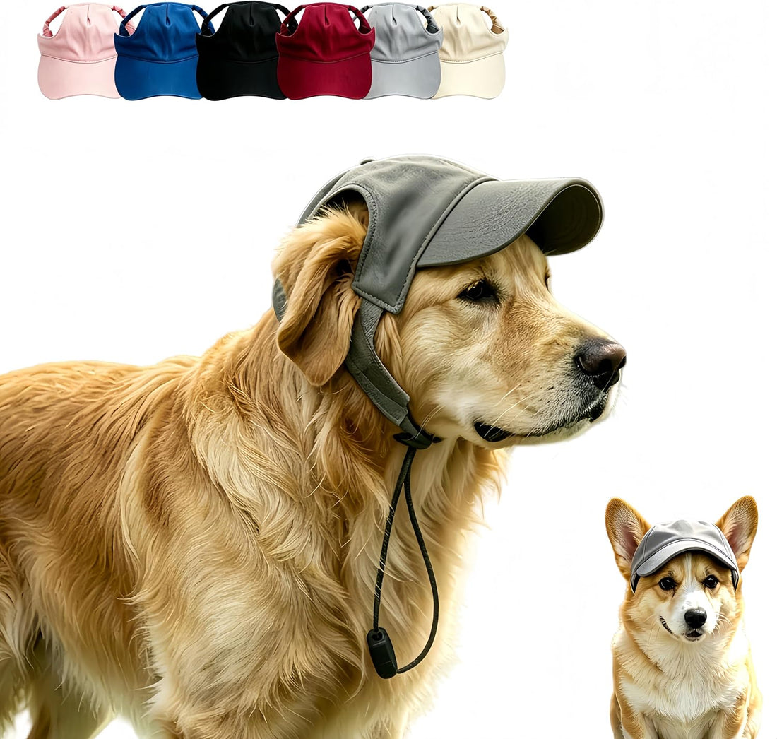 Dog Baseball Sun Hat, Breathable Cotton Canvas Pet Visor Hat