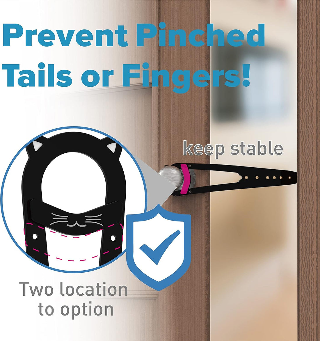 Neobay Cat Door Latch with Stabilizer, Keeps Dogs Out of Litter Box