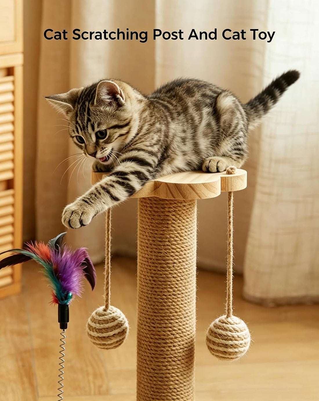 KHALOR Cat Scratching Post for Kittens