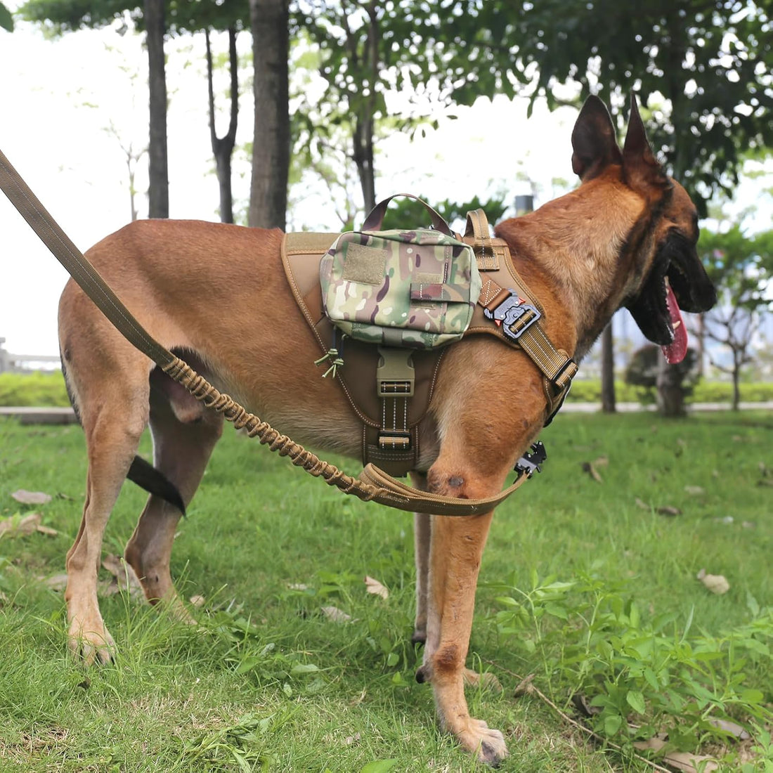 ICEFANG Tactical Dog Harness for Large Dogs,Reflective No Pull Dog