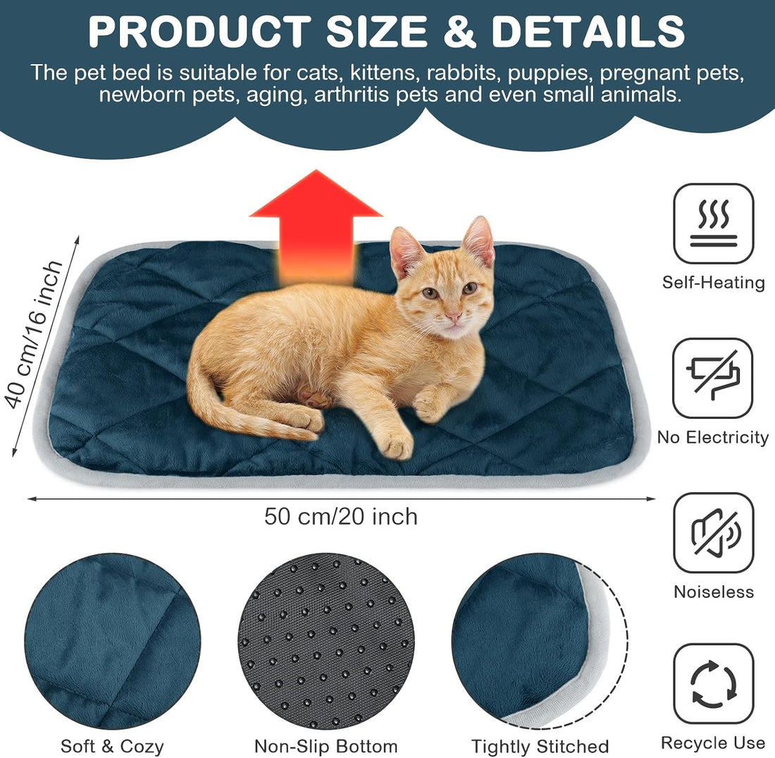 2 Pack Self Warming Cat Bed Thermal Pet Mat