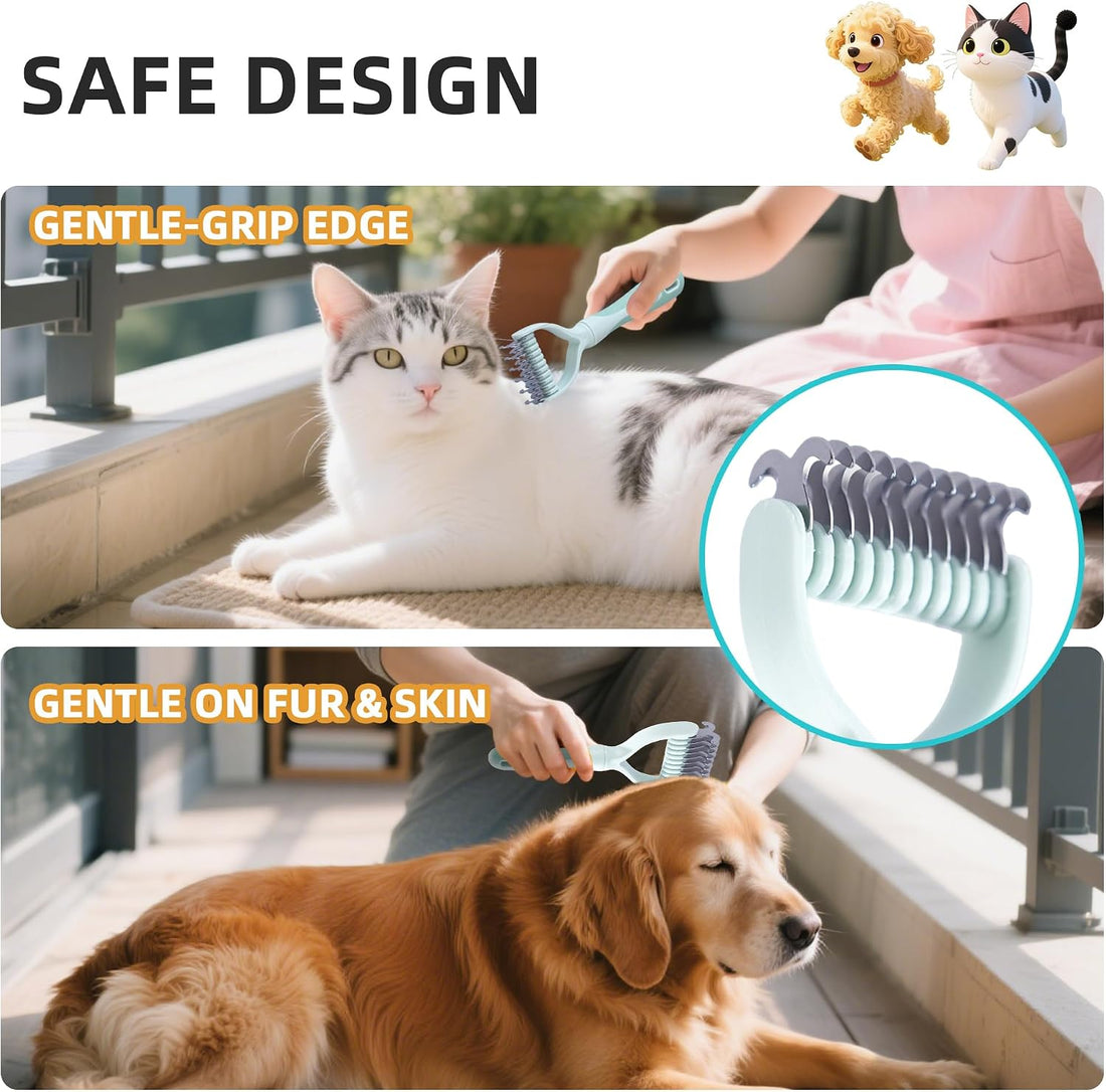 Pet Hair Removal Comb,New Cat Brush with Release Button,Pet Grooming