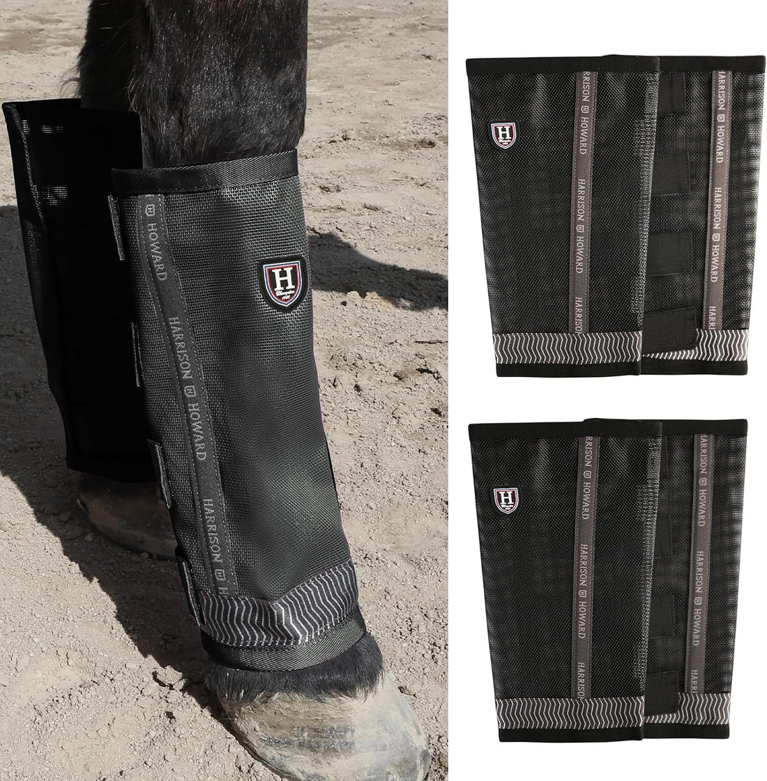 Harrison Howard Loose-Fitting Horse Fly Boots UV-Protective