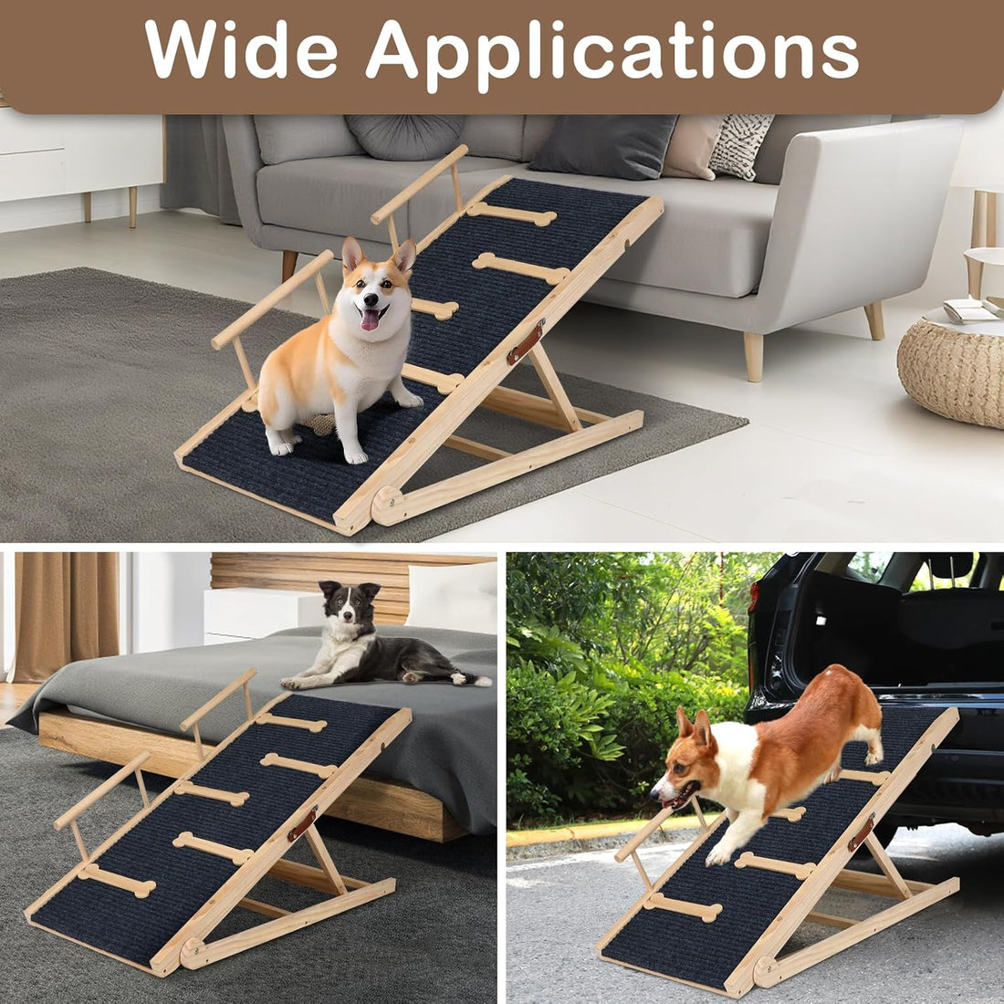 Dog Ramp for Bed, Ramp for Dogs to Get on Bed