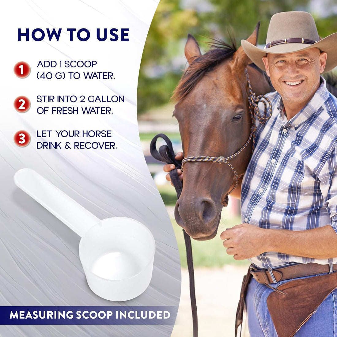 Horse Electrolytes Powder, Tasty Equine Hydration, Just Add to Water