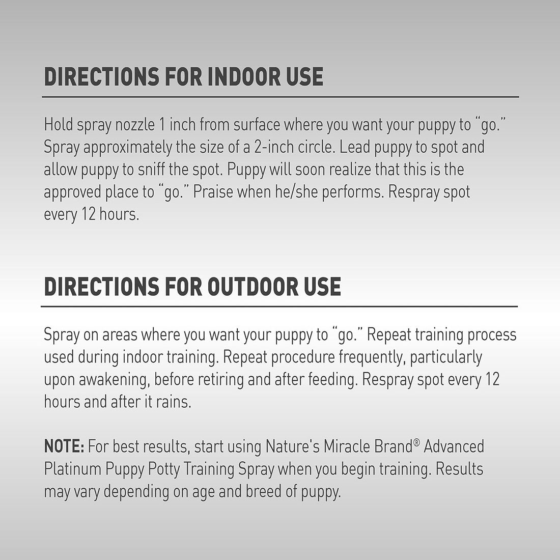 Nature's Miracle Advanced Platinum Puppy Potty Training Spray, 8 oz