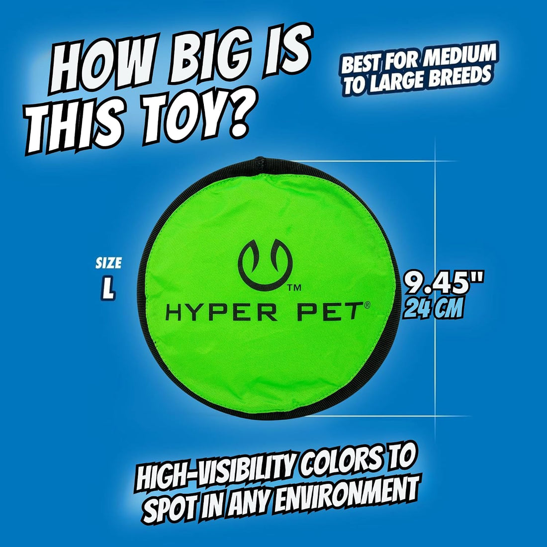 Hyper Pet Flippy Flopper 9" Flying Disc Soft Dog Toy