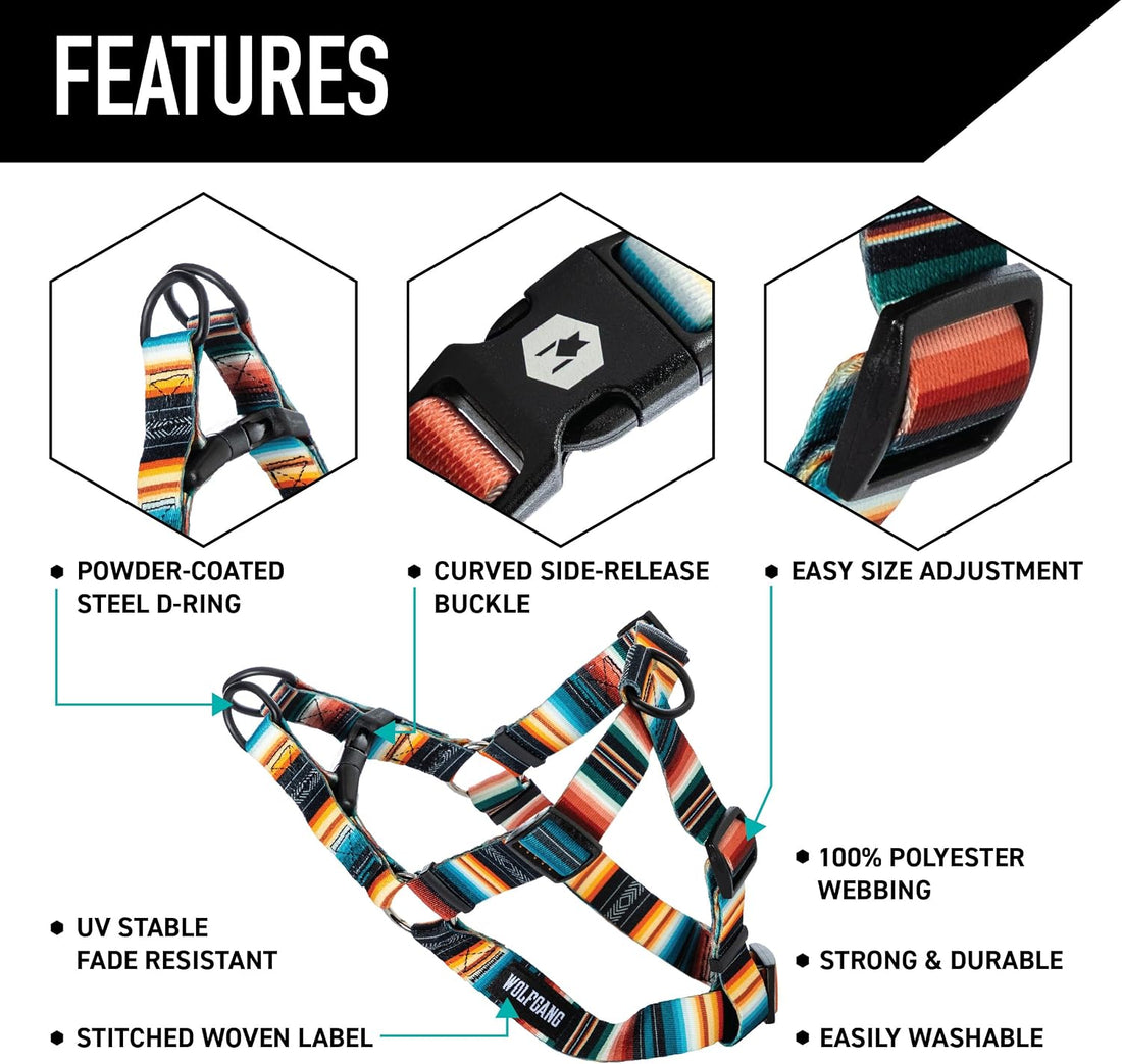 Wolfgang Venture Dog Harness Lostart Print Large