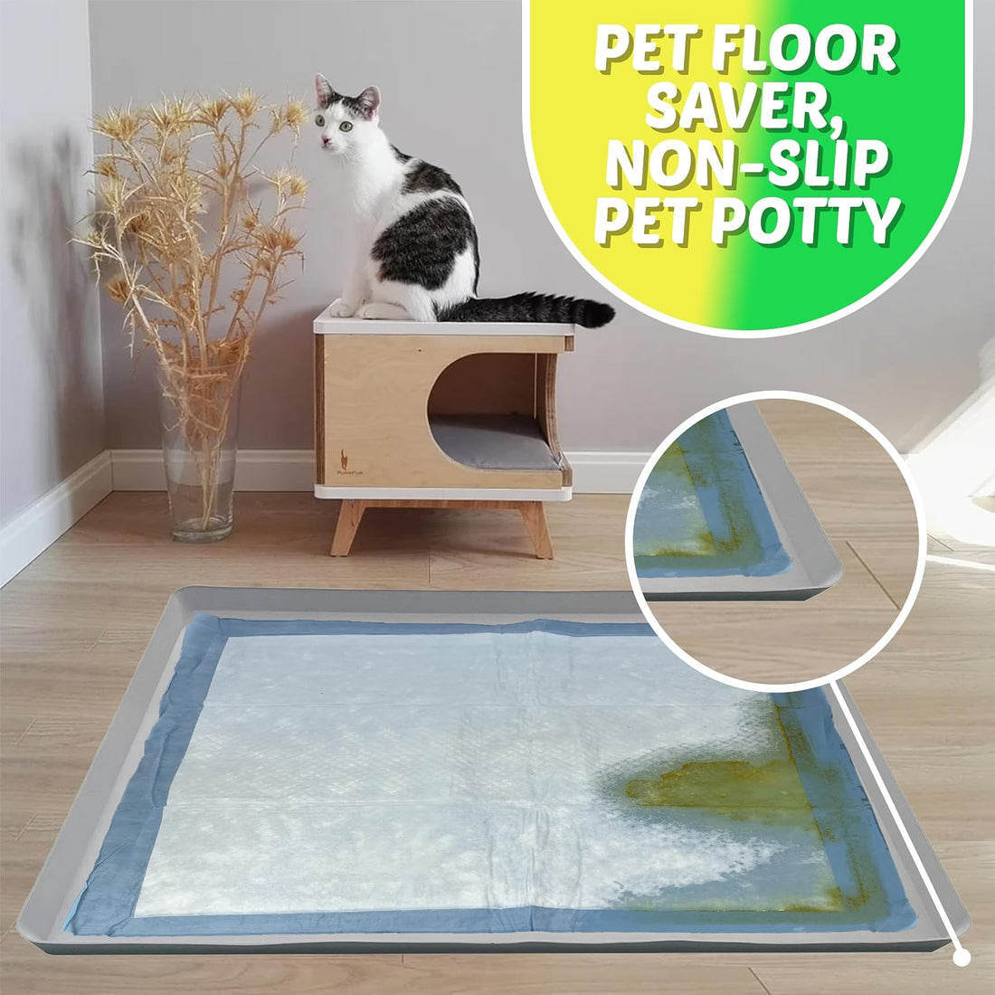 Reusable Silicone Dog Training Tray for Pee Pads