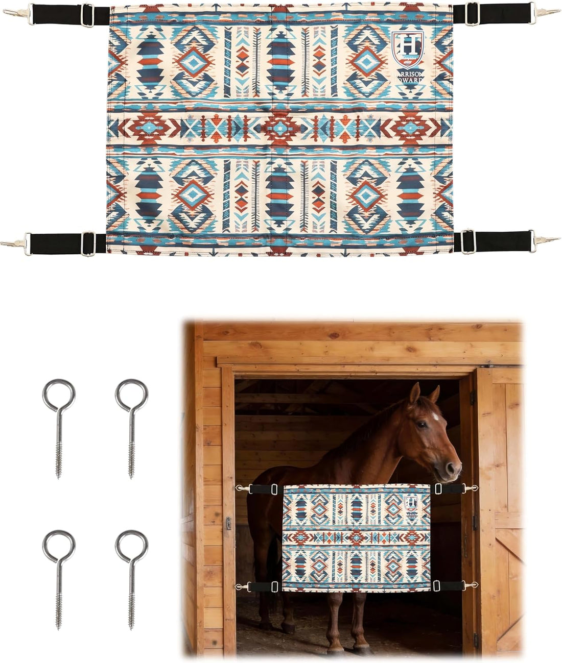Harrison Howard 27'' x 19'' Stall Guard for Horses, with Fun Prints