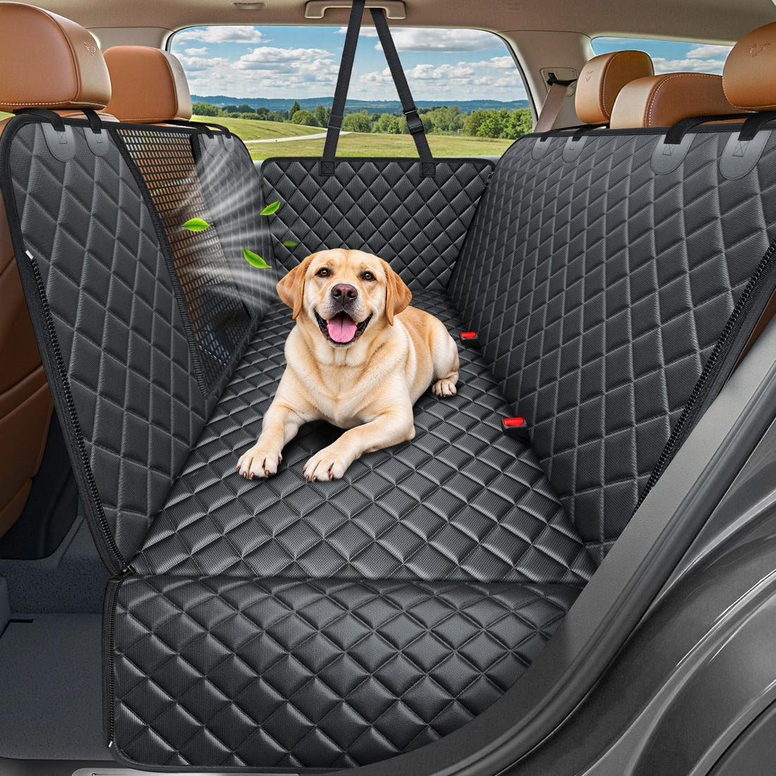 URPOWER 4 in 1 Dog Car Seat Cover for Back Seat