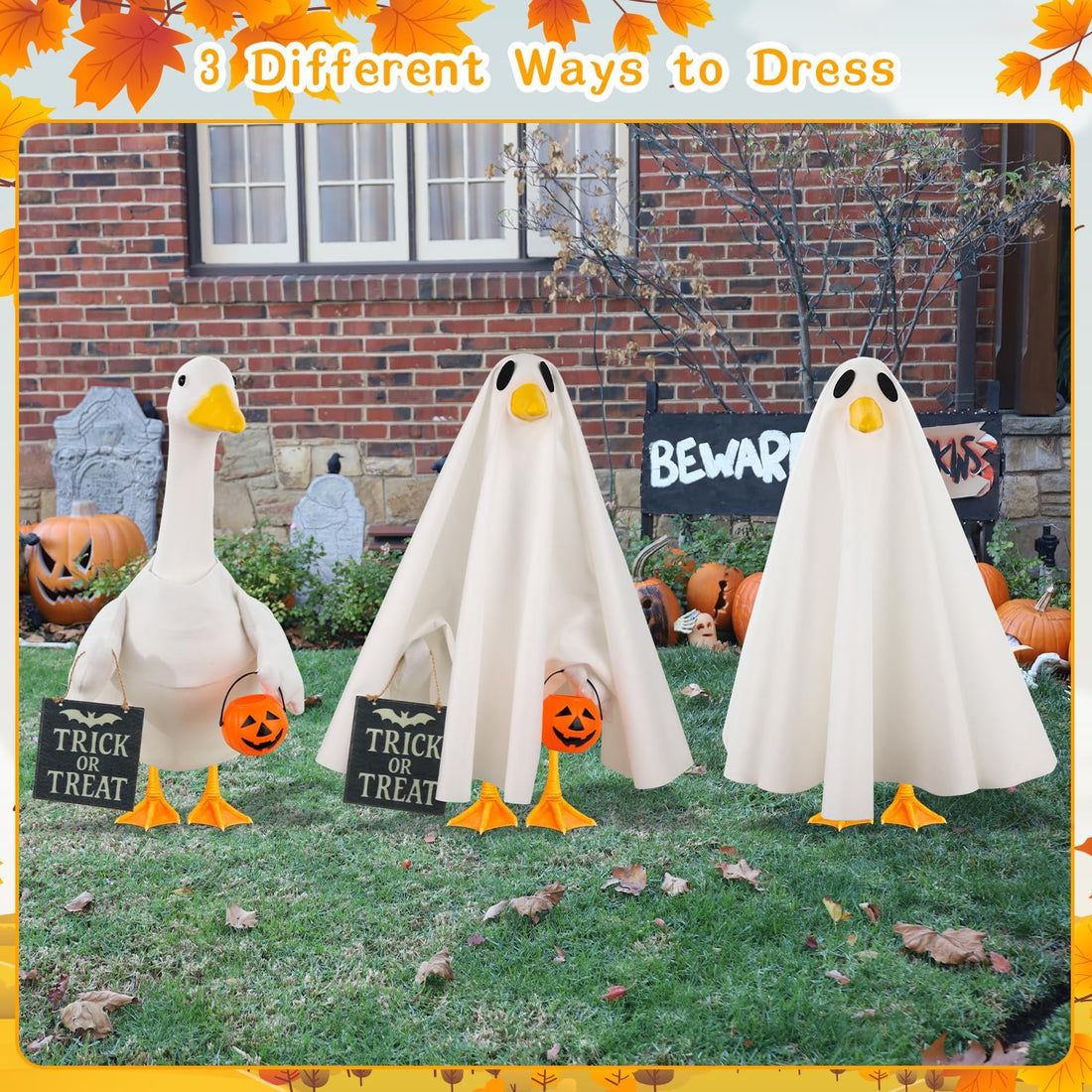 Halloween Goose Outfit Ghost Porch Goose Costume for Outdoor Decor