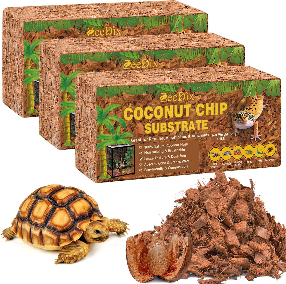 ZeeDix 10LBS Coconut Husk Chip Substrate for Reptiles