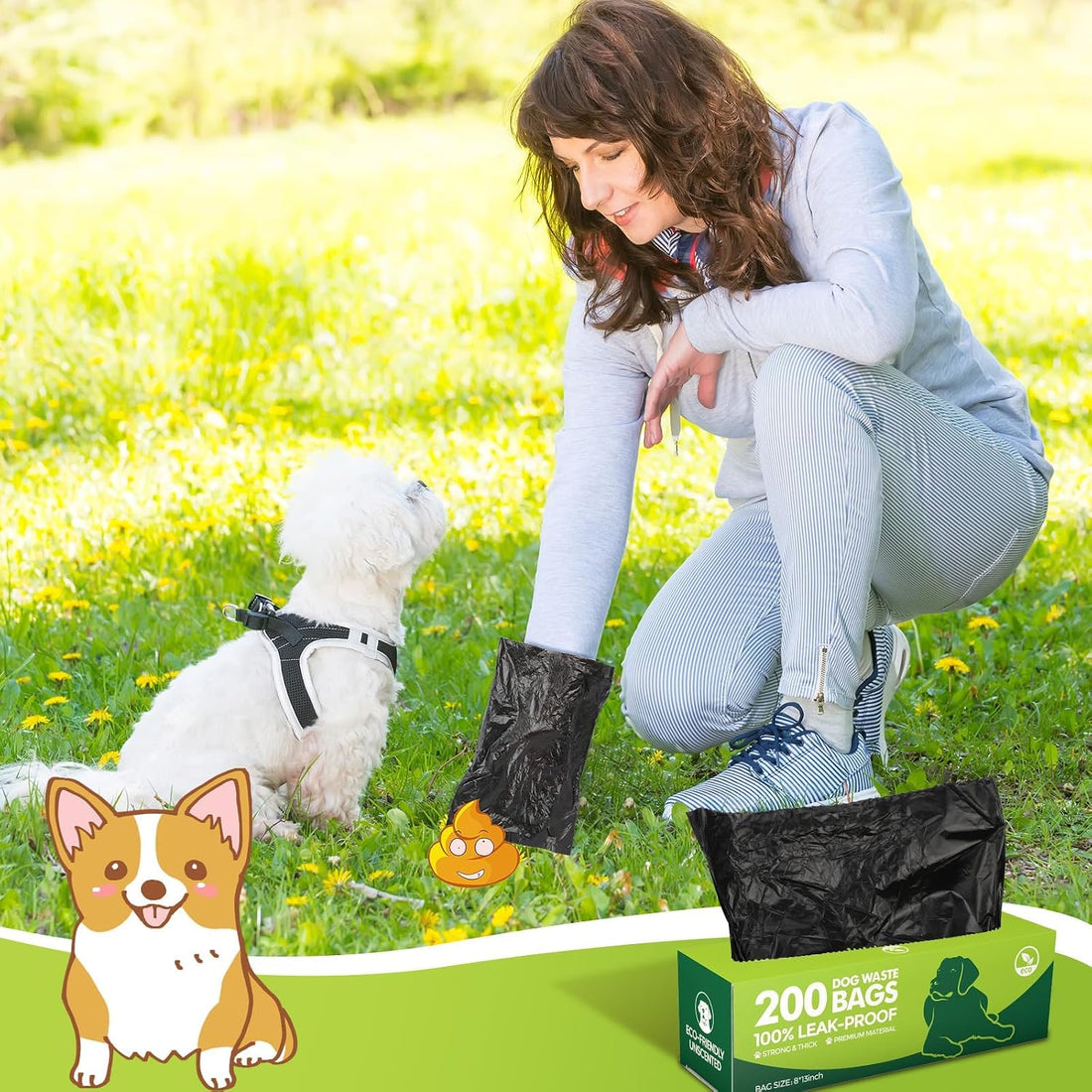Sherr Dog Poop Bags, 10 Rolls of 200, 2000 Counts
