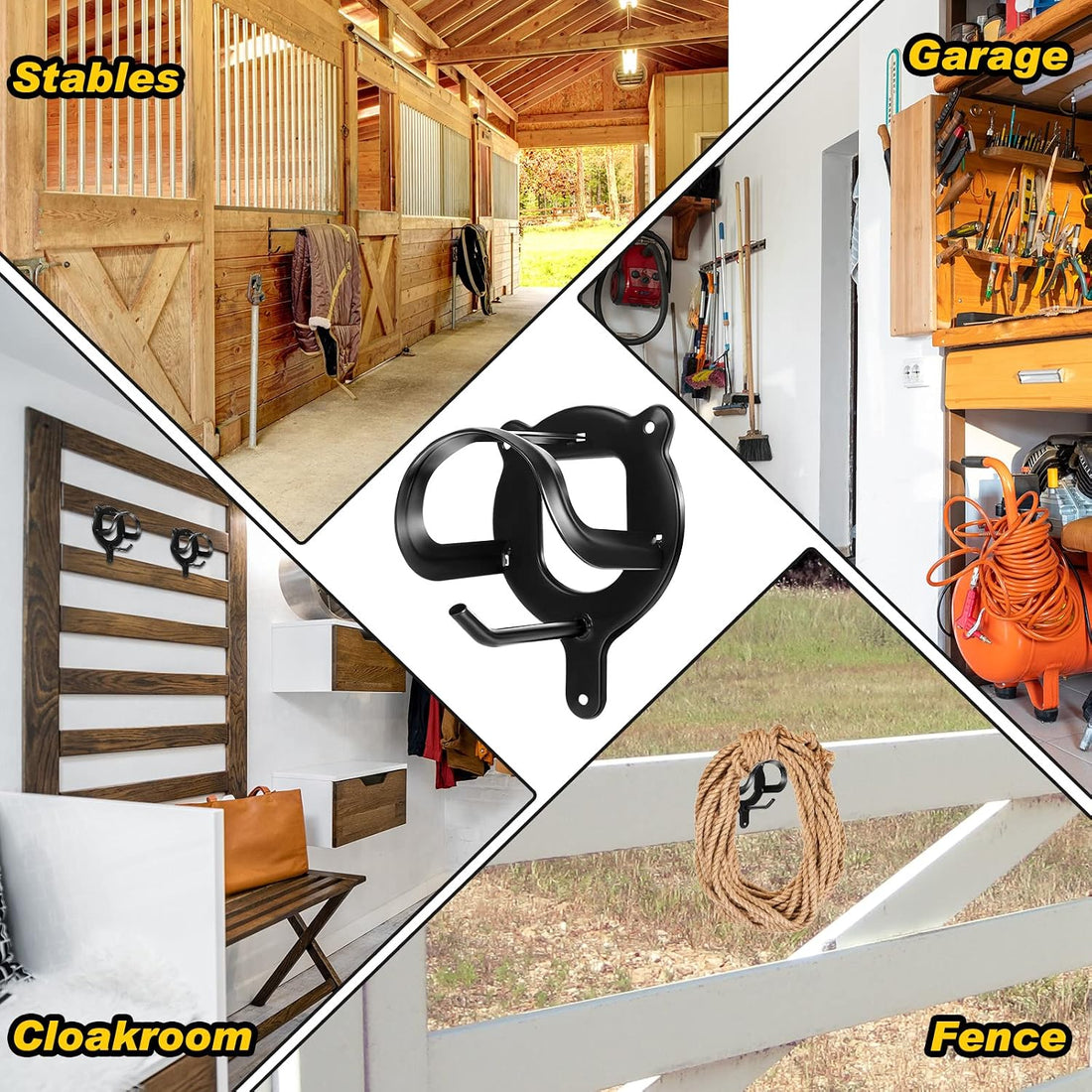 Dunzy 3 Pcs Bridle Hooks Horse Bridle Rack