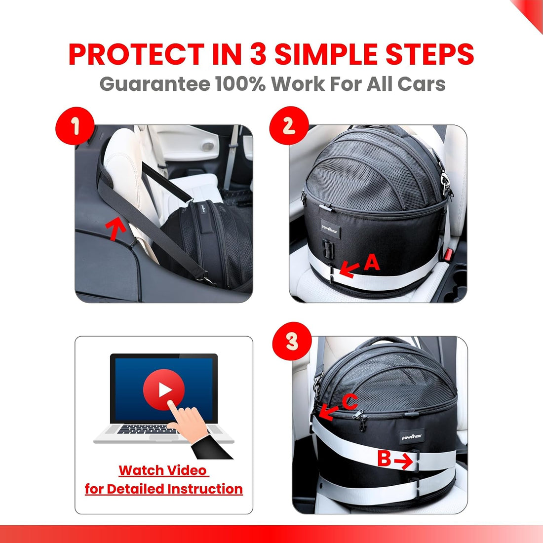 Crash-Tested Small Dog Car Seat | CPS Certified Crash Protection