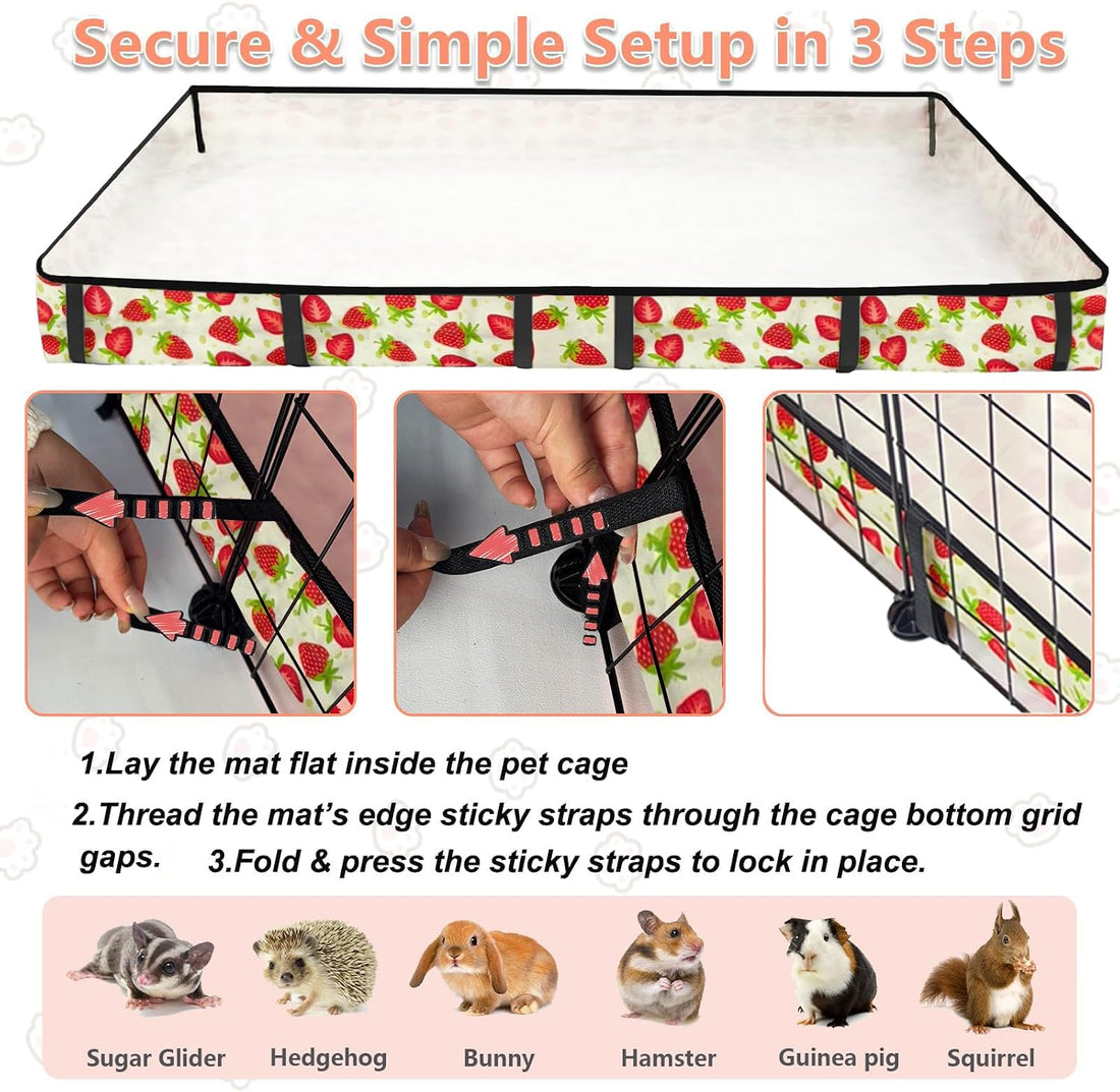 Guinea Pig Cage Liner,Washable Waterproof Oxford Cloth Cage Liners