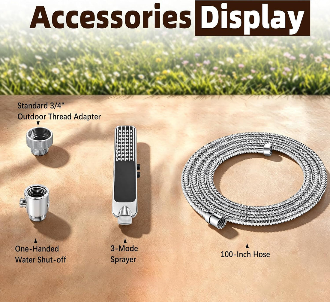 YDmeet High Pressure Dog Shower Attachment with Outdoor Adapter
