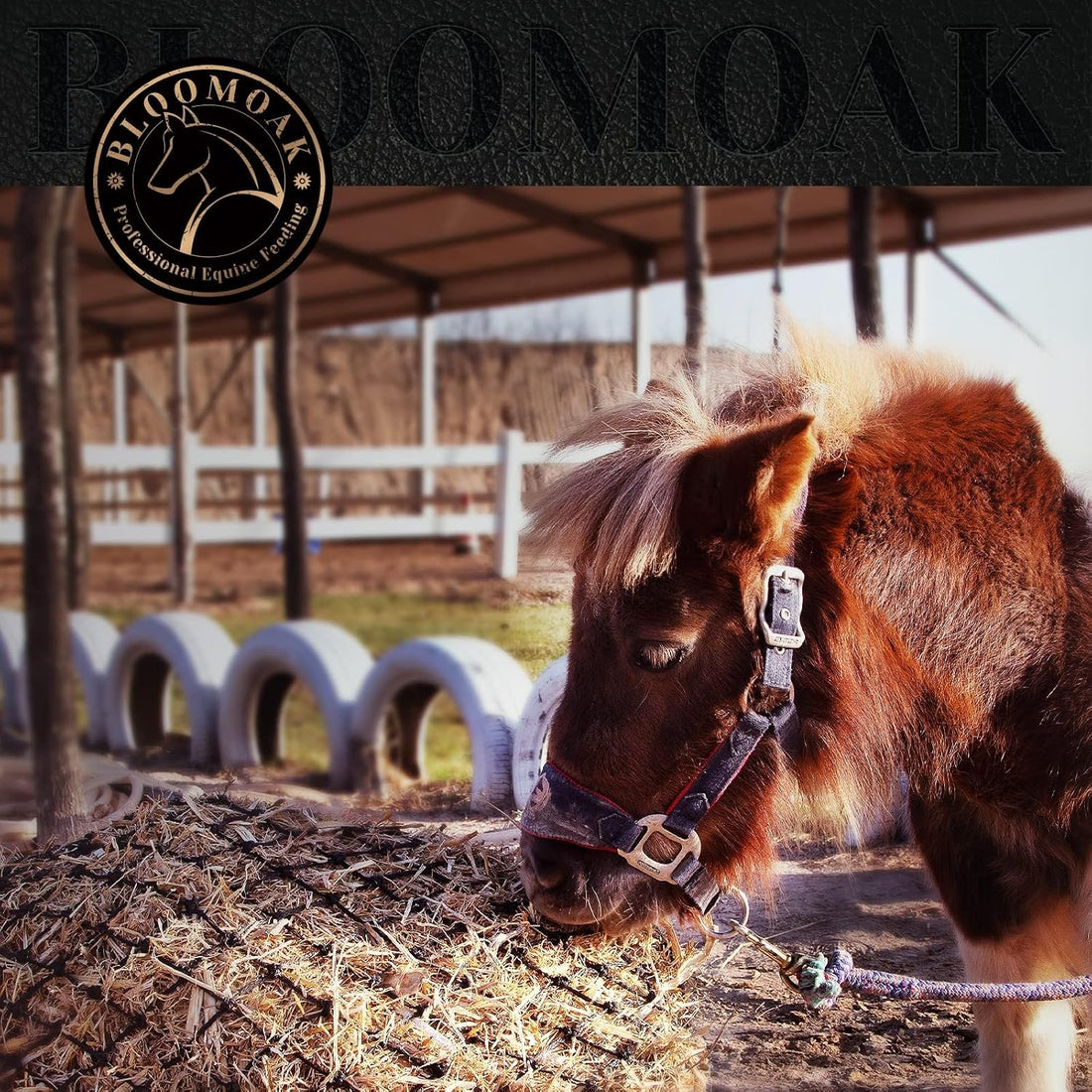 Bloomoak Slow Feed Hay Net for Horses