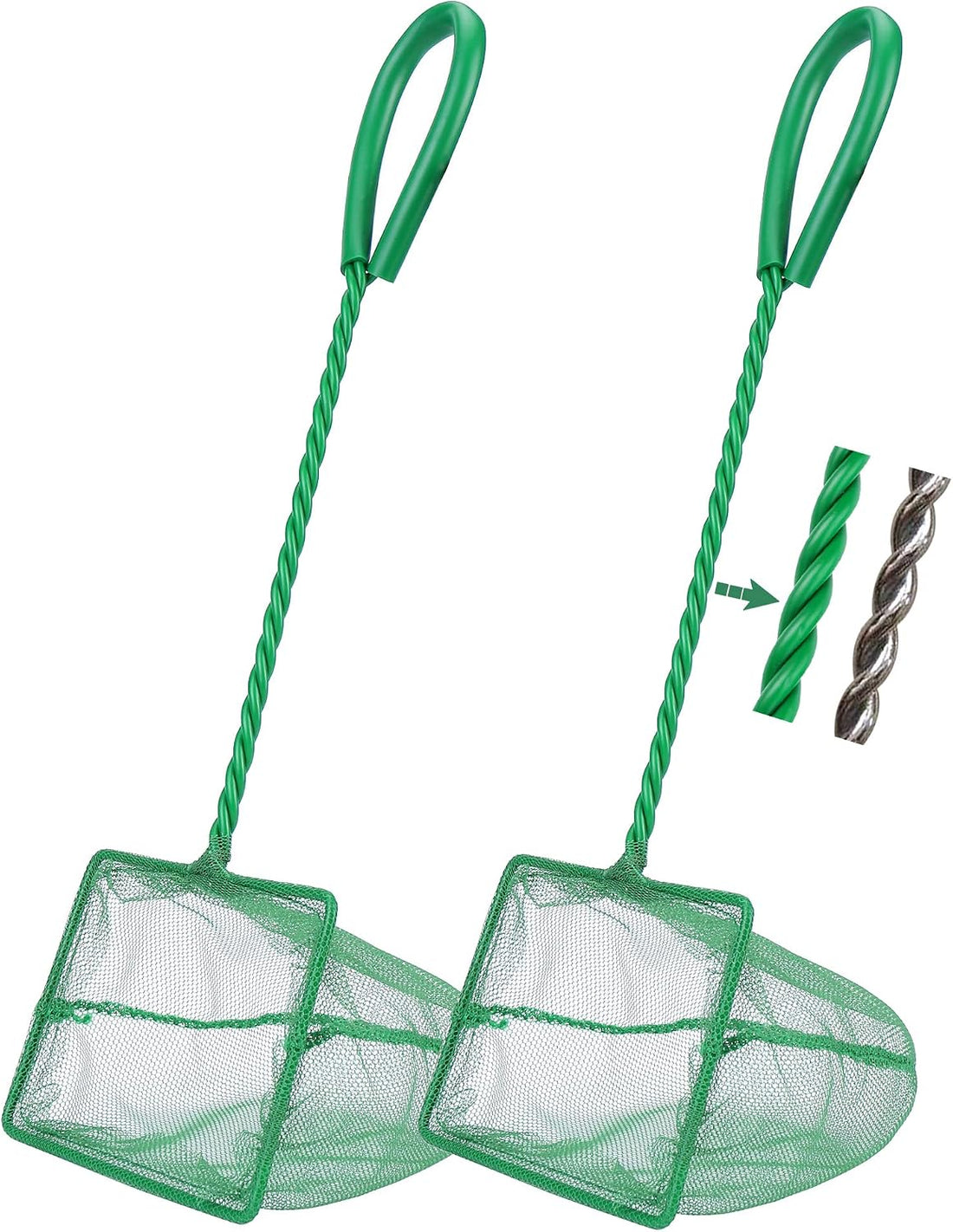 3 Aquarium Fish Net Fine Mesh Quick Catch Skimmer 4/5/6 Inch