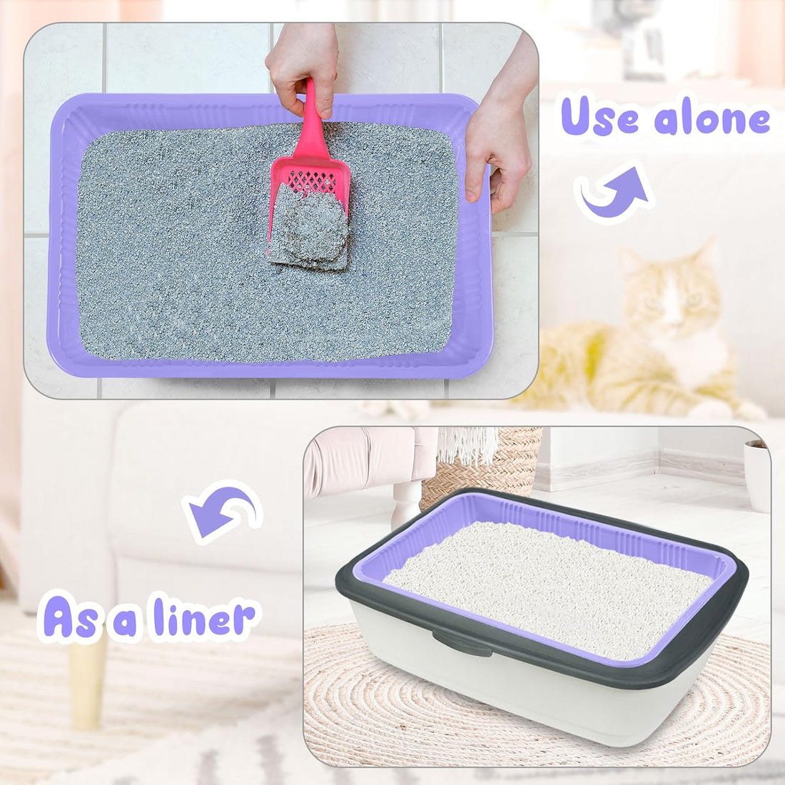 Tessco for you 30 Pack Disposable Litter Boxes for Cats