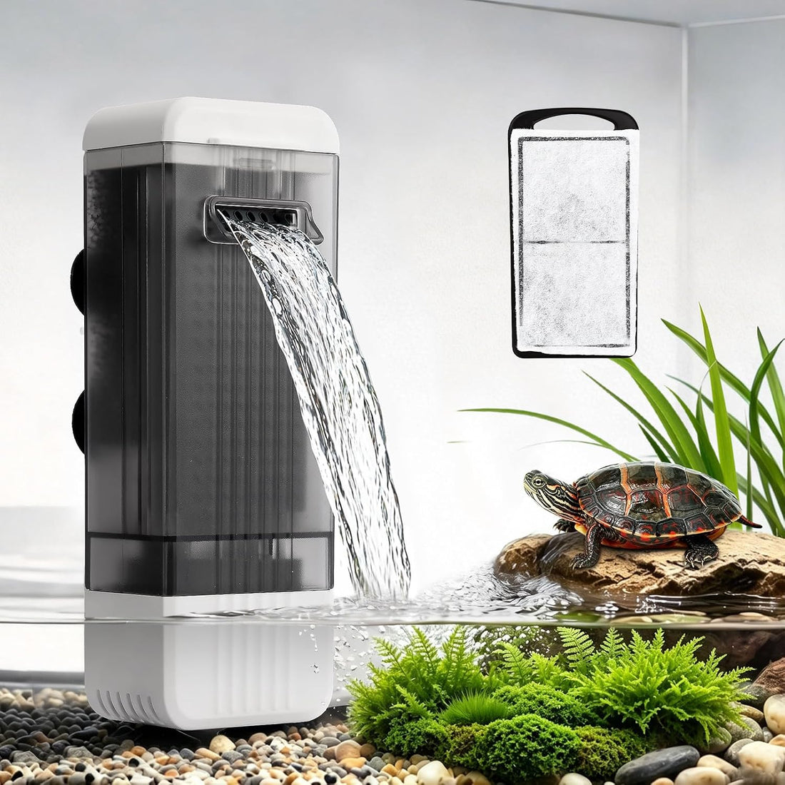 Turtle Tank Filter Aquarium Filter for Low Water Level