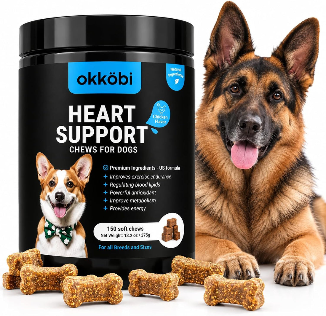 Heart Support Chews for Dogs Chicken 150 Count with Taurine