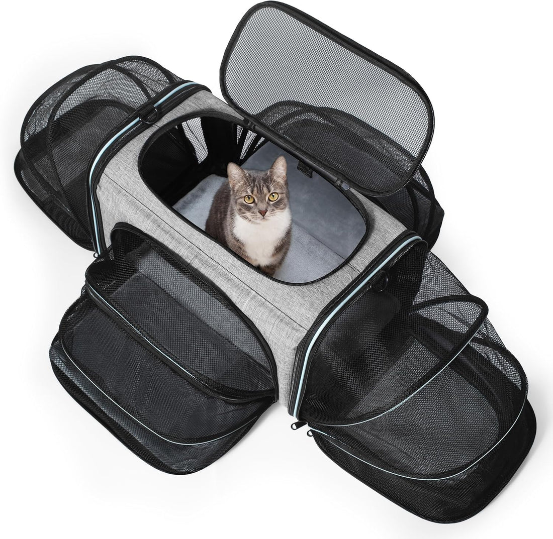 Siivton Cat Carrier,4 Sided Expandable Pet Carrier