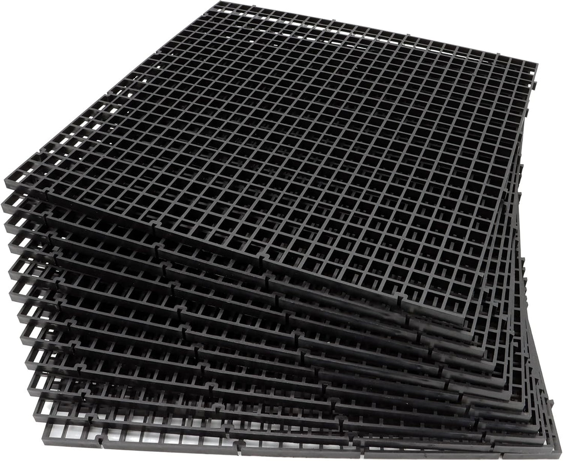 ALEGI 12 Pcs Aquarium Fish Tank Divider Plastic Egg Crate, L