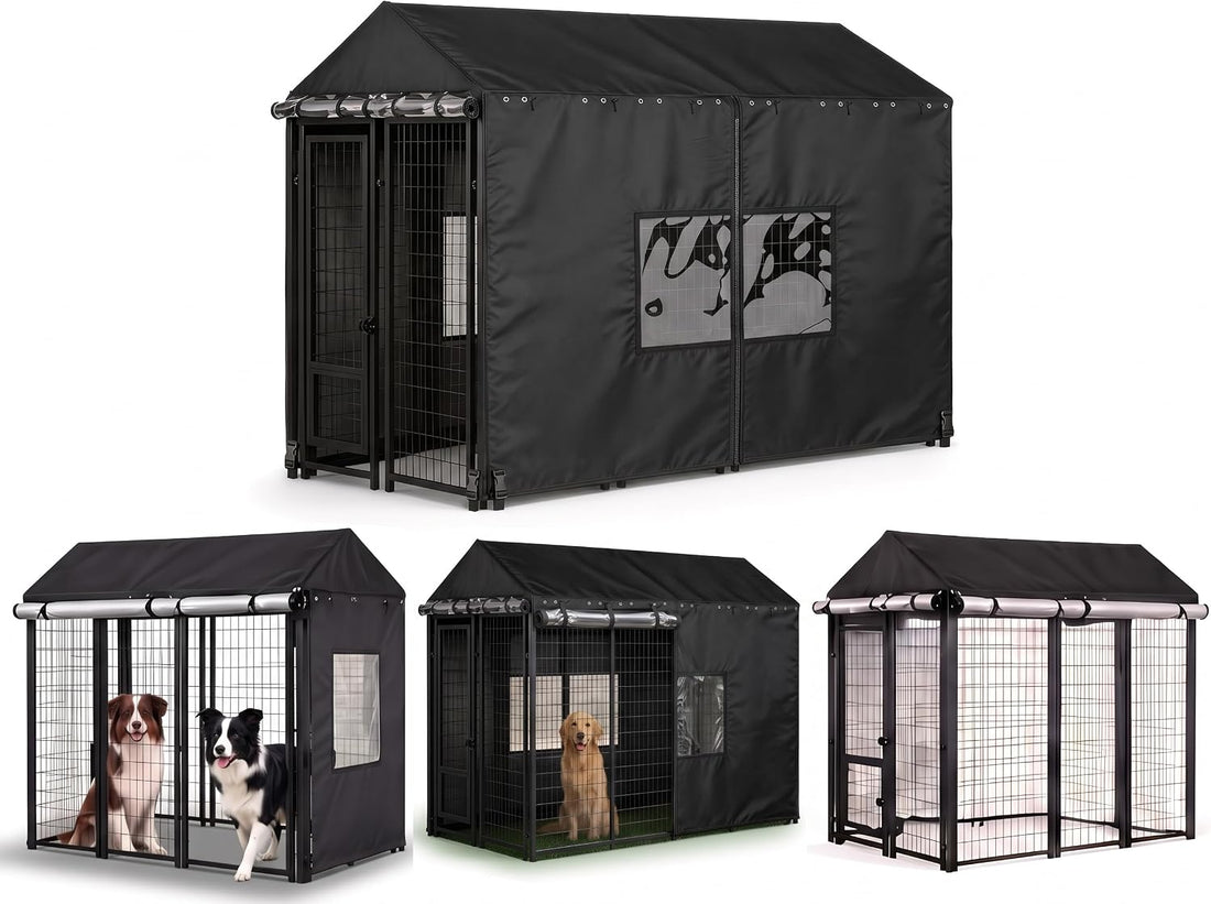 Dog Kennel Cover for 8x4x6 FT Outdoor Kennel