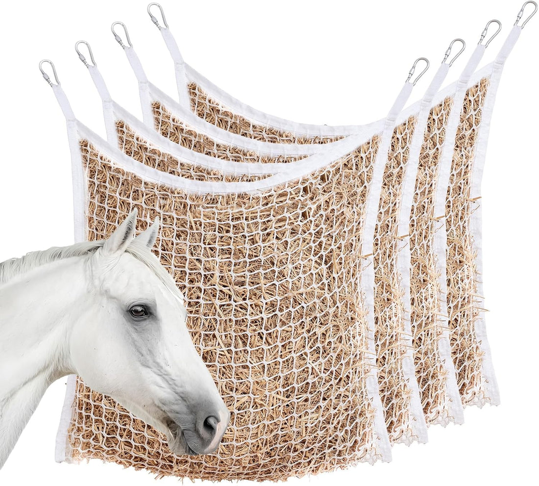 Slow Feed Hay Nets for Horses, Large Capacity Hay Bags, 2 Pack