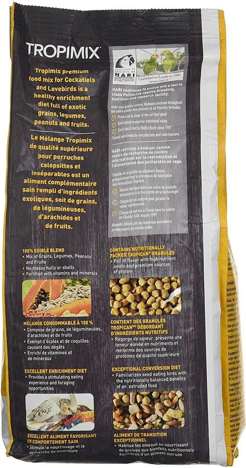 Hari Hagen Tropimix Enrichment Food for Cockatiels & Lovebirds, 2 lb.