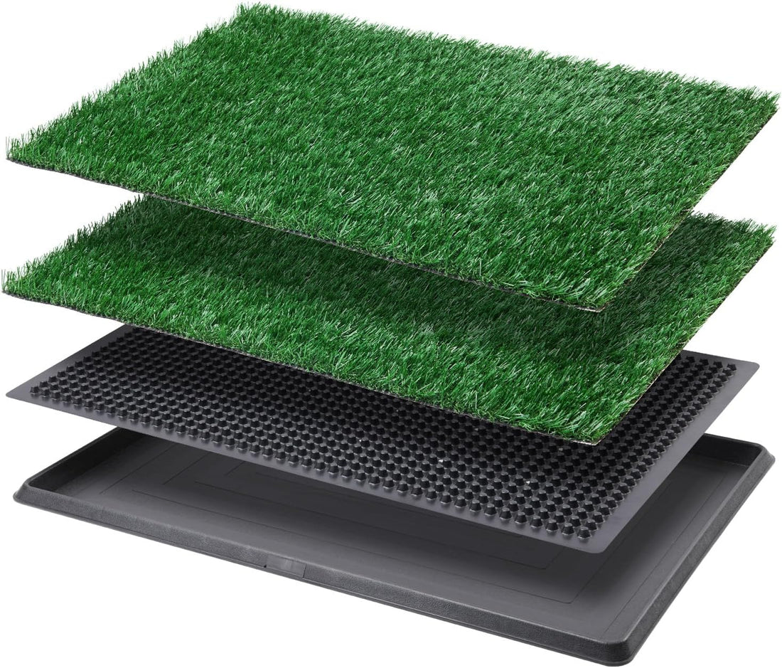 LOOBANI Dog Grass Pad with Tray - 16x20in for Apartment Balcony Use
