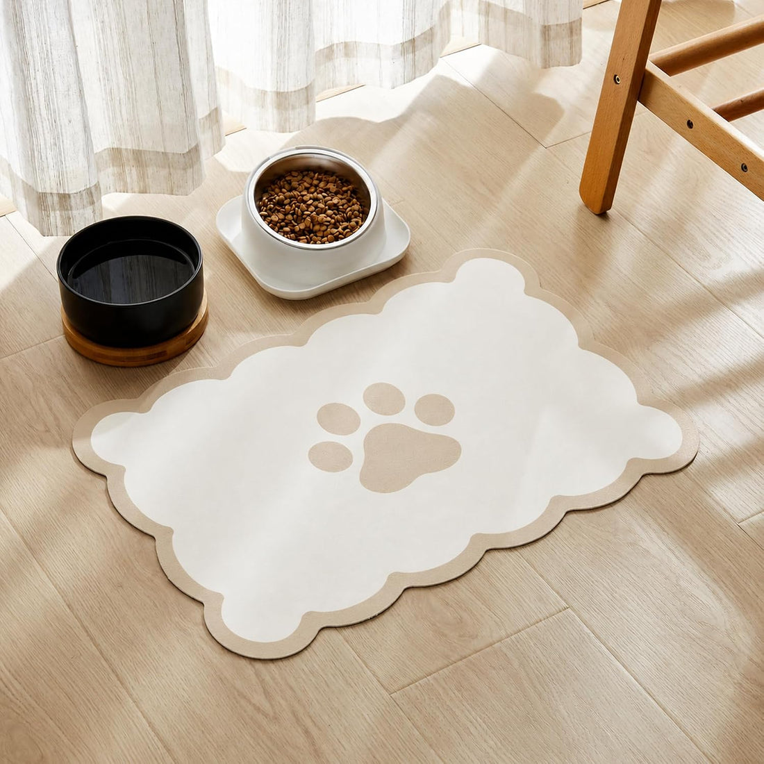 Ralxion Scalloped Dog Feeding Mat