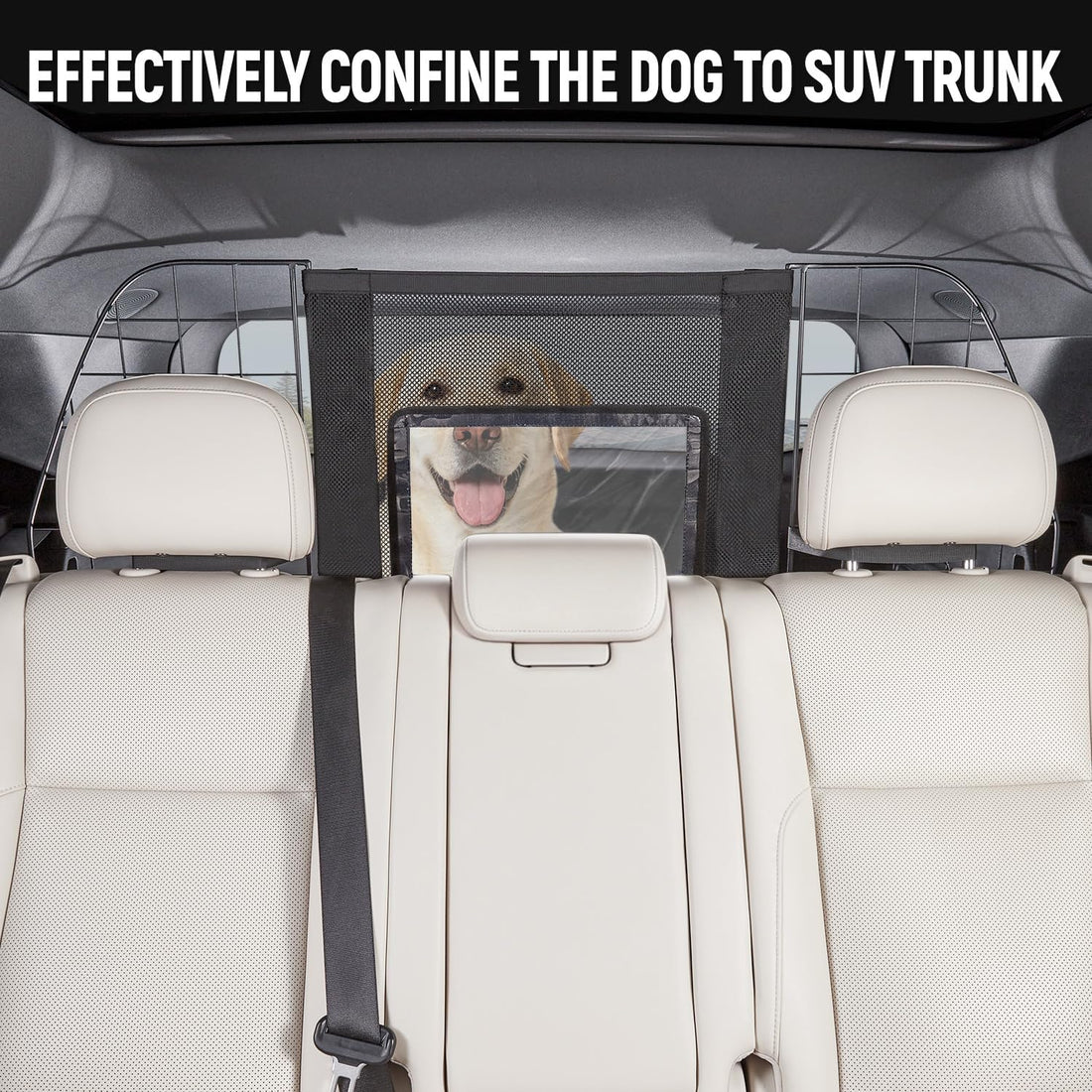 YJGF Dog Car Barrier for SUV,Width-Adjustable Dog Car Divider Net