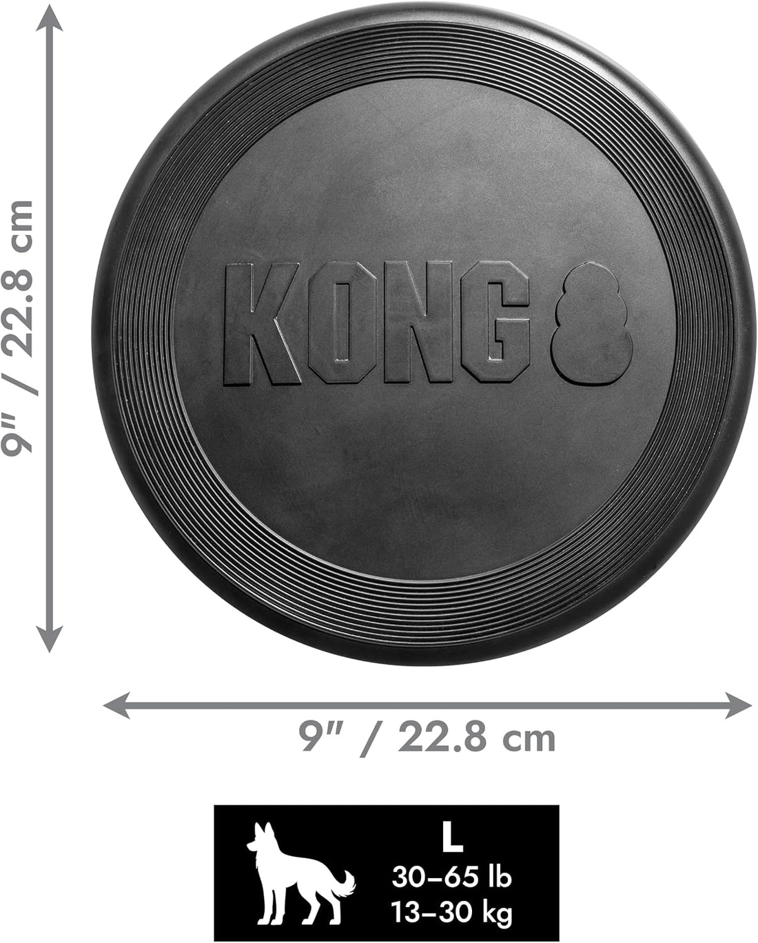 KONG Extreme Flyer, Durable Soft Rubber Flying Disc, for Large Dogs