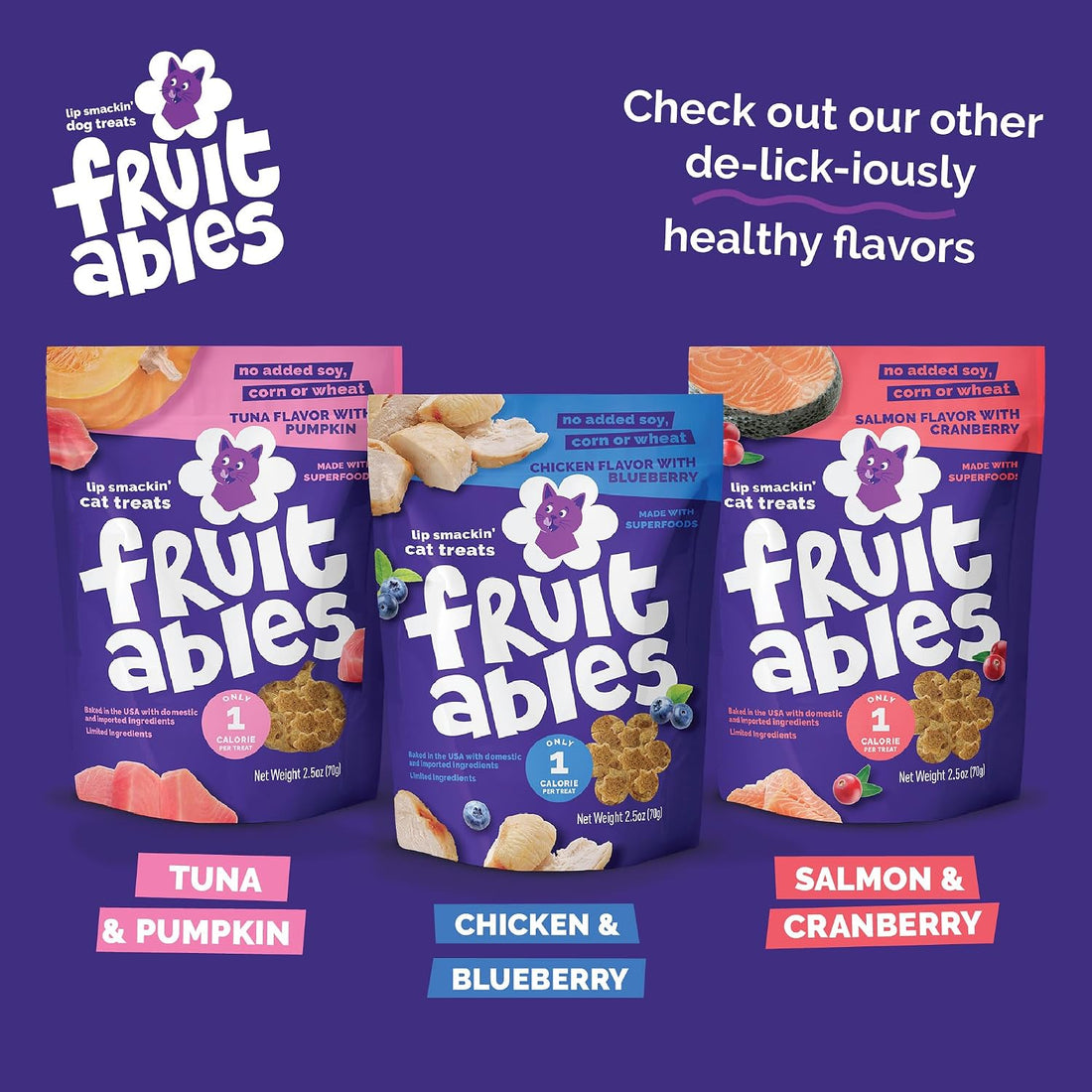 Fruitables Cat Treats - Crunchy Treats for Cats