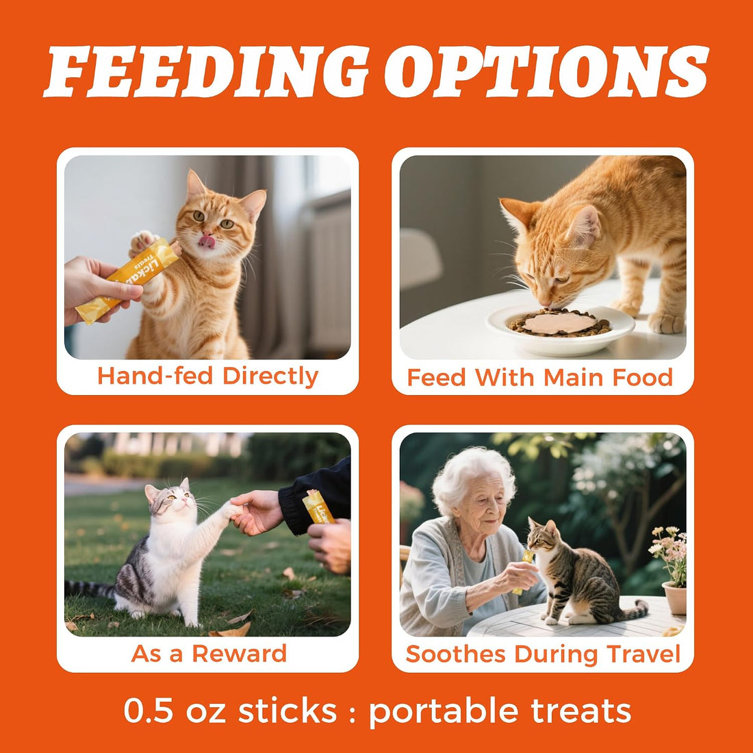 Wellix Lickable Cat Treats Salmon Oil & Chicken Flavor Cat Snacks
