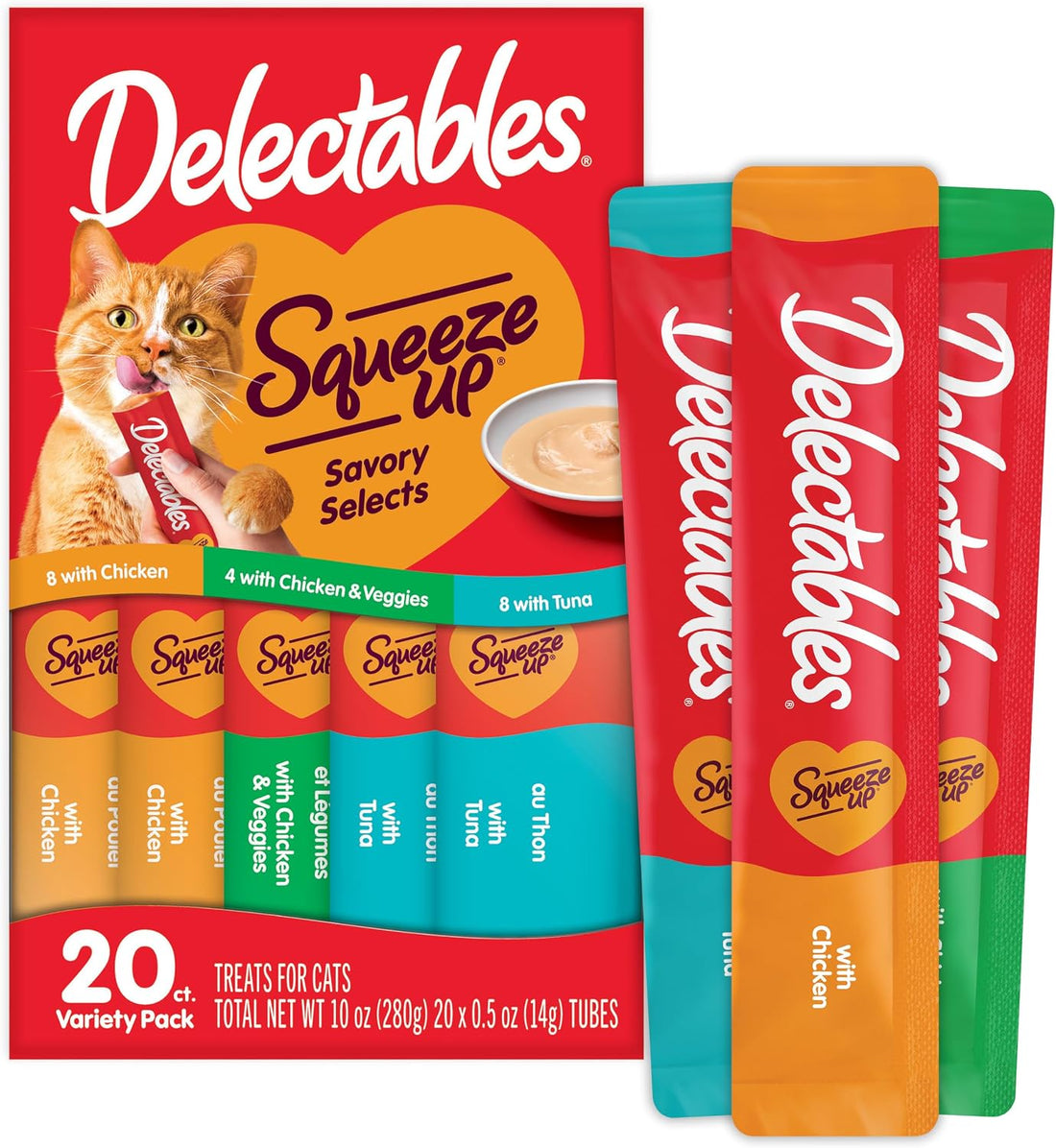 Delectables Squeeze Up Variety Pack, Creamy Squeezable Puree