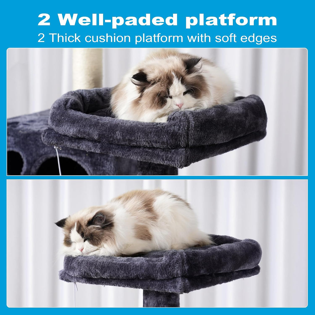 Hey-brother Large Multi-Level Cat Tree Condo Furniture