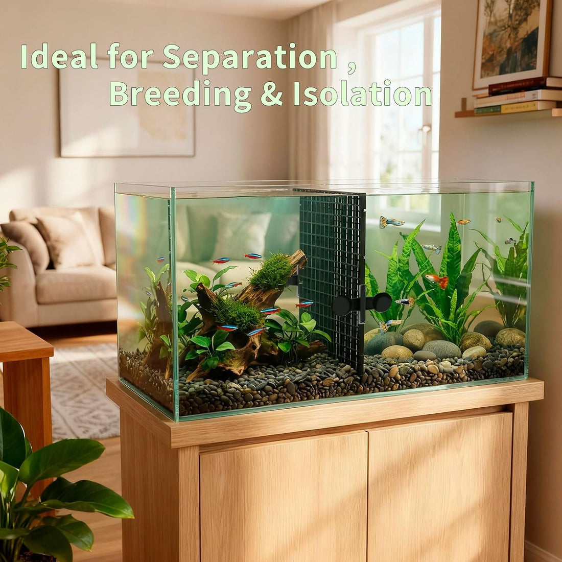 12 Pack Fish Tank Divider Egg Crate Grid, 11.8x11.8 Inch Plastic Grid