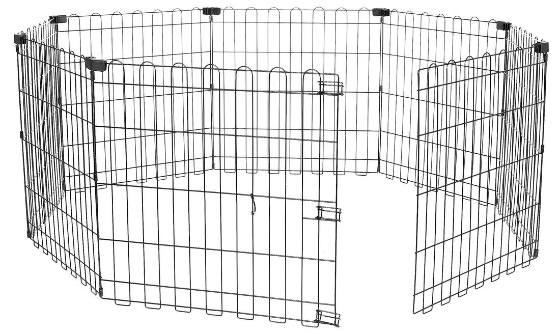 Foldable Octagonal Metal Exercise Dog Playpen